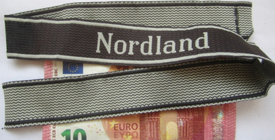 VANHA Hihanauha Natsi Saksa SS Divisioona Nordland Replika