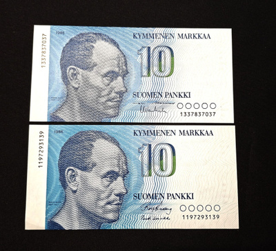10 Markkaa 1986 Kunto 10