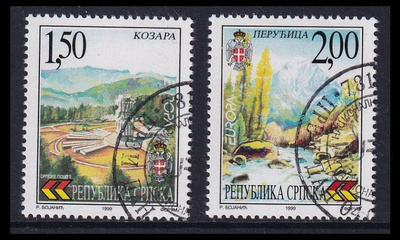 Serbia: Bosnia-Herzegovina 125-6 o Europa luonnonpuistot (19