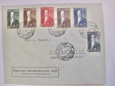 VANHA FDC Ensipäiväkuori 21.XII.19431 Ryti