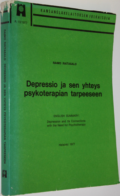 Raimo Raitasalo : Depressio ja sen yhteys psykoterapian t...