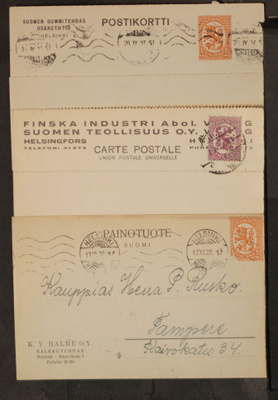 # 23219 # Helsinki firmakortteja 3 kpl