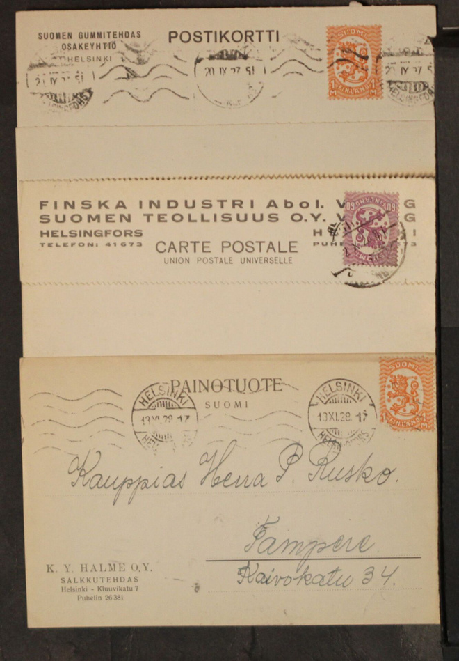 # 23219 # Helsinki firmakortteja 3 kpl