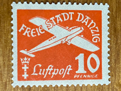 SAKSA DANZIG 1935 LENTOPOSTI**