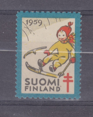 1959 TUB joulumerkki postituoreena.