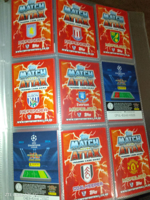 Match attax jalkapallokortit