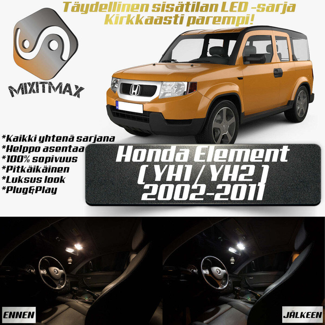Honda Element (YH1/2) Sisätilan LED-sarja 6-osai