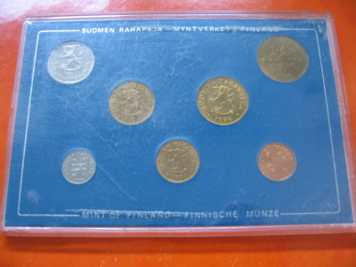 Suomi 1p - 5mk rahasarja - 1974
