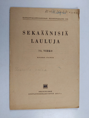 Sekaäänisiä lauluja 73. vihko