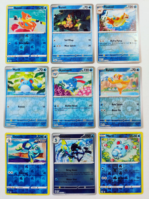 Pokemon Reverse Holo kortteja 9kpl