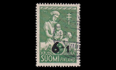 330 o Tuberkuloosi päällepainama 6+1mk (1947)