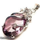 884 .. Silver Amethyst Crystal Riipus Kaunis .. Kaulakoru - pikkukuva 5