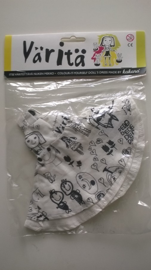 Uusi Kakara väritettävä nuken mekko