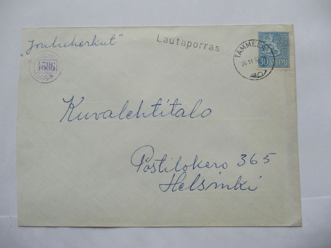 1962 Lautaporras rivil + nrol 4586 + Tammela kuori