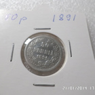 50  penniä  1891  hopeaa   kl 6-7 - pikkukuva 1