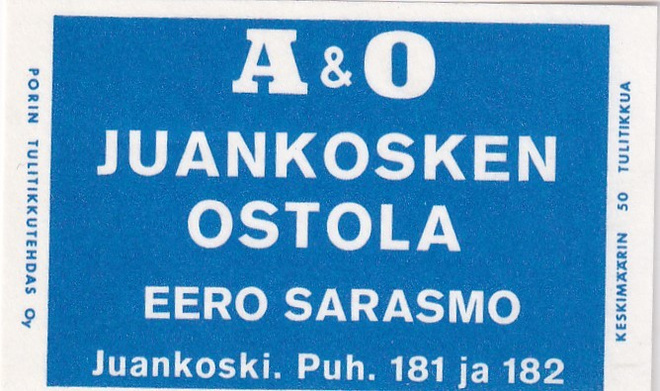 Juankoski, A & O  Juankosken Ostola. Eero Sarasmo  7/11