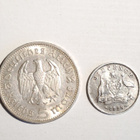 Saksa 5 Mark 1935 Hopea ja British Imperium 1936 Hopea - pikkukuva 2