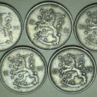 SUOMI 1 markka 5 kpl 1928 1929 1930 1931 1938 - pikkukuva 1