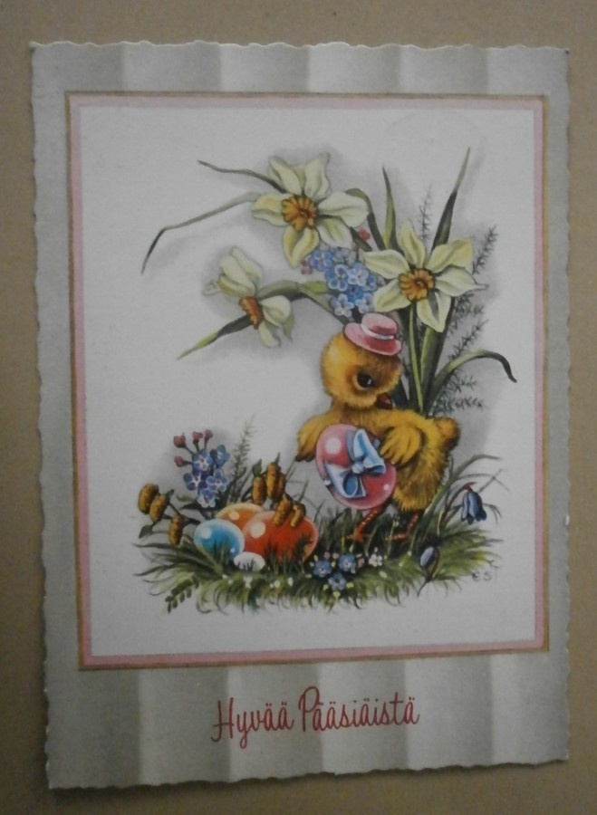 Pikkutipu, kukkia, munia, Pääsiäispk, p. 1964