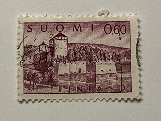 572 / 1963 M63 Olavinlinna 0,60 mk o leimattu