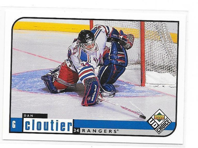 1998-99 UD Choice #131 Dan Cloutier New York Rangers MV