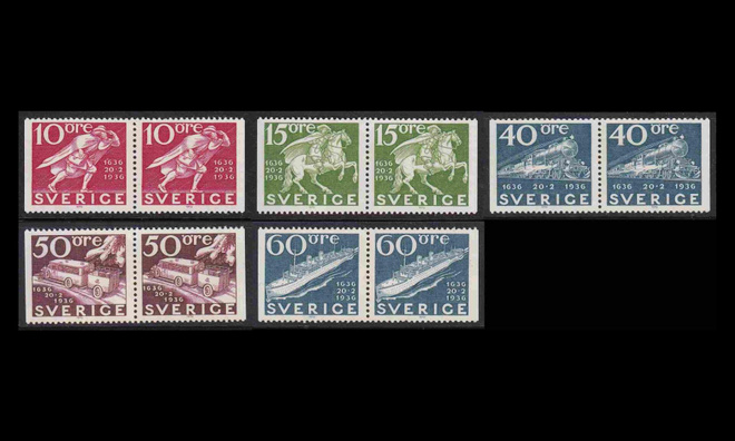 Ruotsi 765-9DD ** Postimerkkinäyttely Stockholmia (1972)
