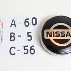 Nissan vannekeskiöt – Kromi-Musta – 60mm (4kpl s - pikkukuva 3