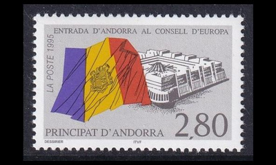 Andorra Fr 487 ** Liittyminen Euroopan neuvostoon (1995)