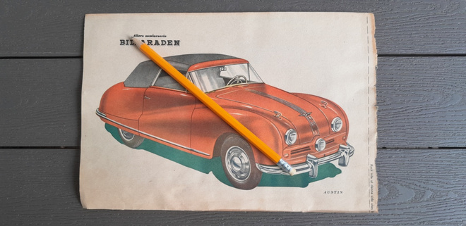 Austin Auto Keräilykuva 25 x 17,5 cm n.1949