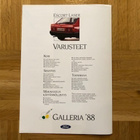 Esite Ford Escort Laser, 1988. Escort mk4 - pikkukuva 3