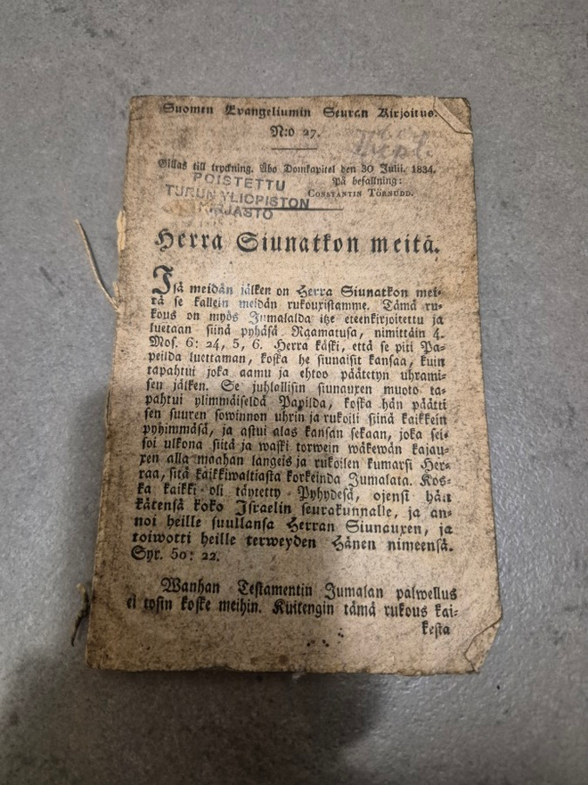 Herra siunatton meitä (v. 1834)