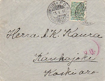 1916 Pori-Kauhajoki, sensuurileimalla