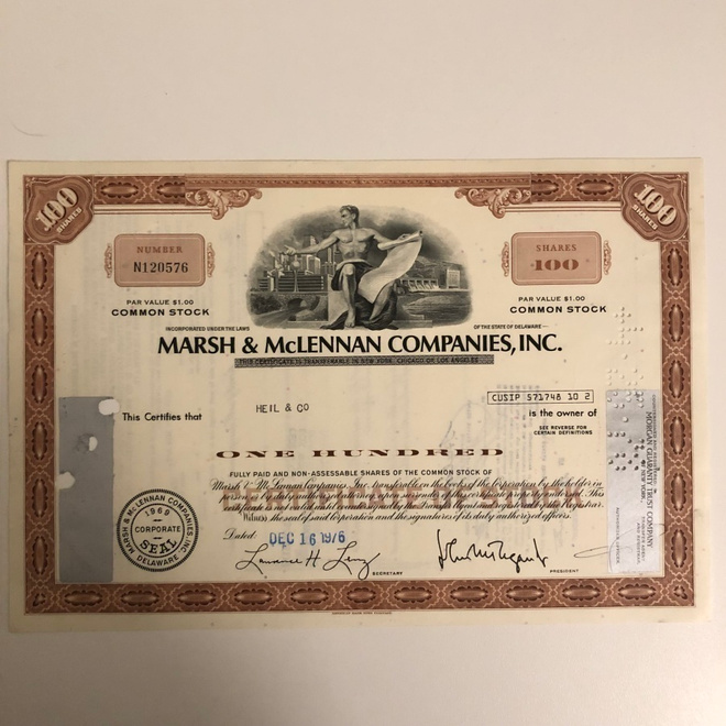 Marsh & McLennan Companies, Inc. osakekirja