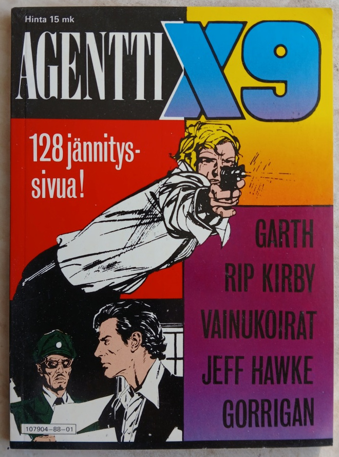 Agentti X 9 pokkari 1/1988 , lukematon