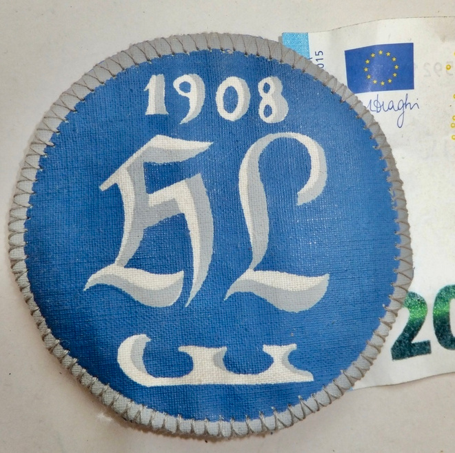 VANHA Kangasmerkki HL 1908 Helsingin Luistelijat