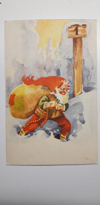 Eeli Jaatinen vanha joulukortti, nro 214/10,  v. 1951