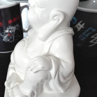 ILOINEN VALKOINEN BUDDHA KORISTE-ESINE - pikkukuva 2