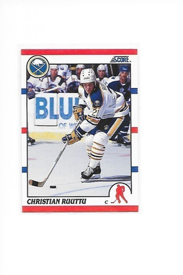 1990-91 Score USA #77 Christian Ruuttu Buffalo Sabres