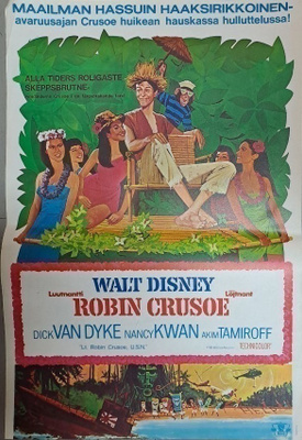 Elokuvajuliste Luutnantti Robin Crusoe 1966 Walt Disney
