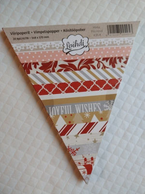 Joulu askarteluun viiripaperit 20kpl