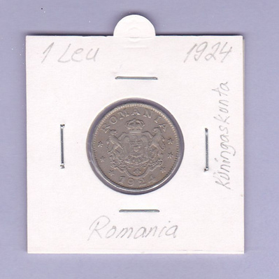 Romania 1 Leu v.1924 KM# (Kuningaskunta)