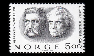 Norja 849 ** Nobel-voittajia 1921 (1981)