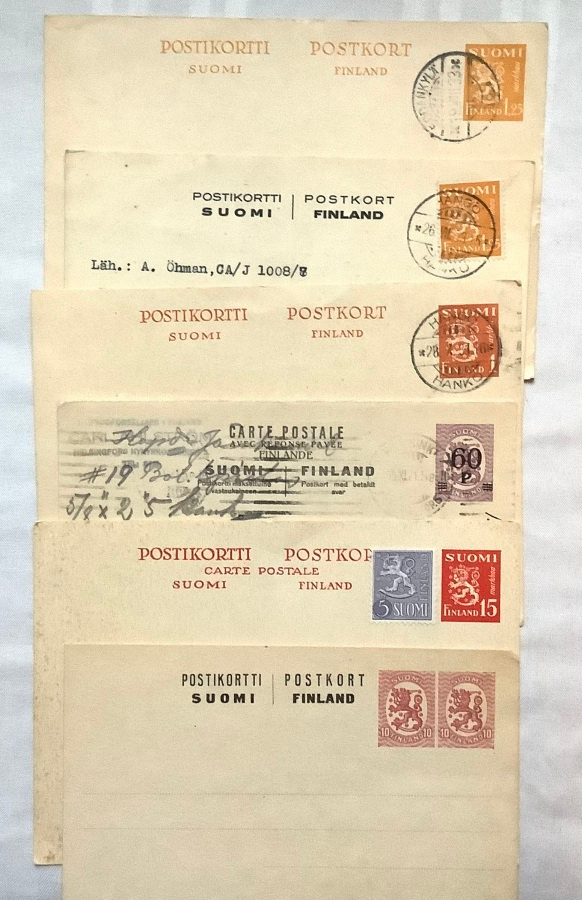Ehiöt Sodankylä 1933, Hanko 1933 1931, Helsinki 1921