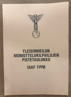 IAAF YLEISURHEILUN MONIOTTELUKILPAILUJEN PISTETAULUKKO 1998