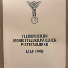 IAAF YLEISURHEILUN MONIOTTELUKILPAILUJEN PISTETAULUKKO 1998 - pikkukuva 1