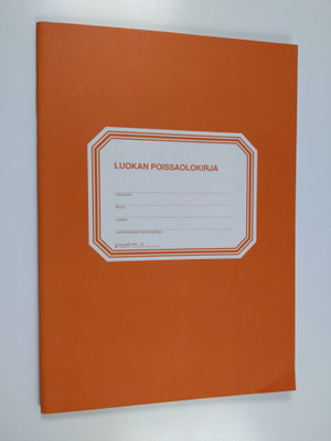 Luokan poissaolokirja (A4)