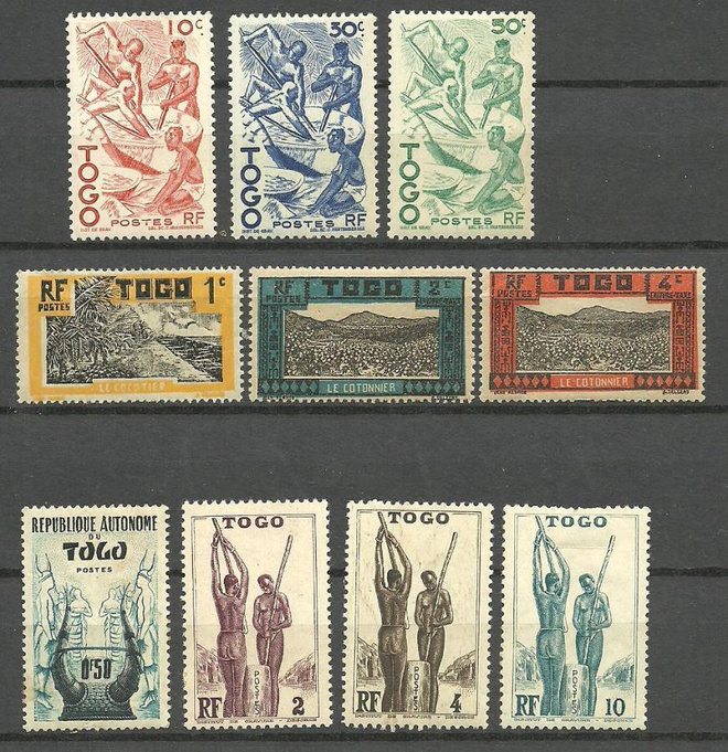 TOGO Afrikka pieni levyllinen vanhempia merkkejä