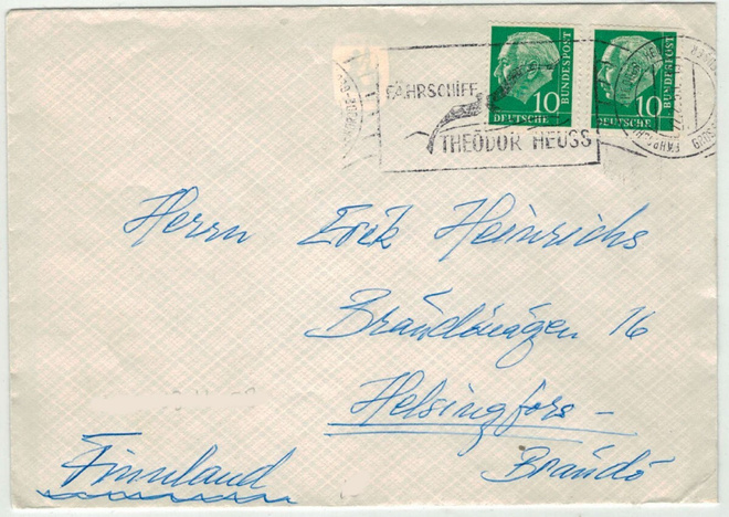 BRD Mi 183 2 kpl painotuotekuori - laivaleima