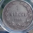 Hopeinen 1 Markka 1890 S. - pikkukuva 2