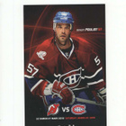 Benoit Pouliot Montreal Team Issue Lineup Card 27.3.2010 - pikkukuva 1